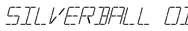 Silverball Oblique font preview